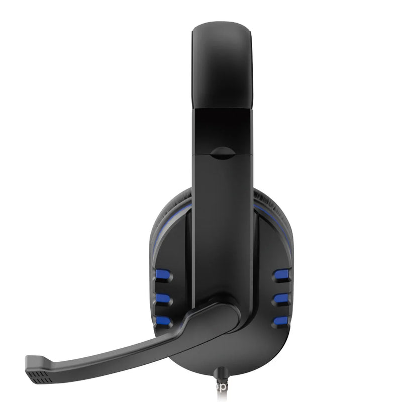 Fones de ouvido 3.5mm com fio para jogos, fone de ouvido música para ps4 play station 4 jogos pc chat computador com microfone